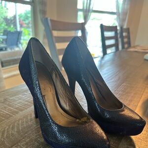 BCBGeneration Textured Dark Blue  Heels